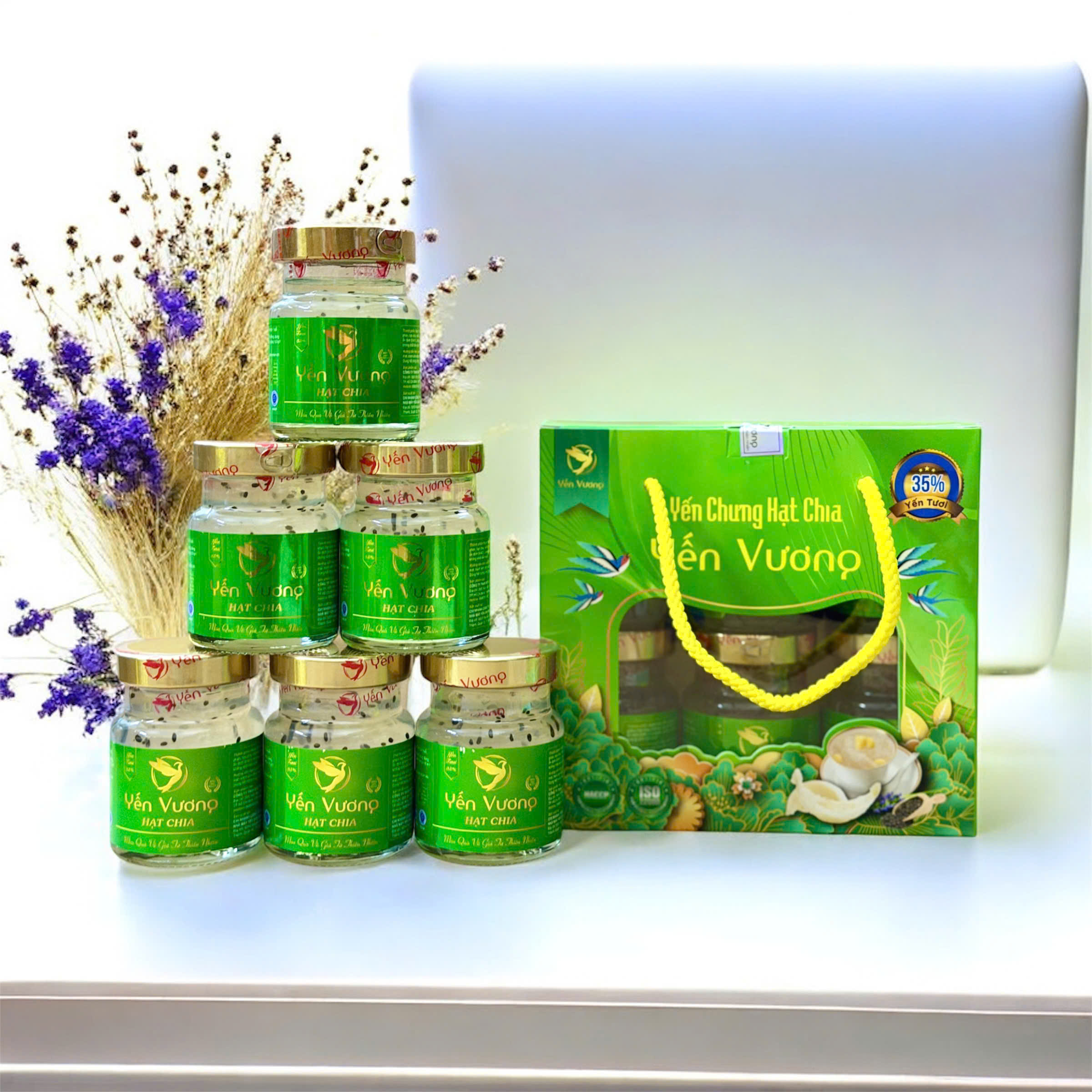 Lốc 6 hũ yến Vương 70ml Hạt Chia